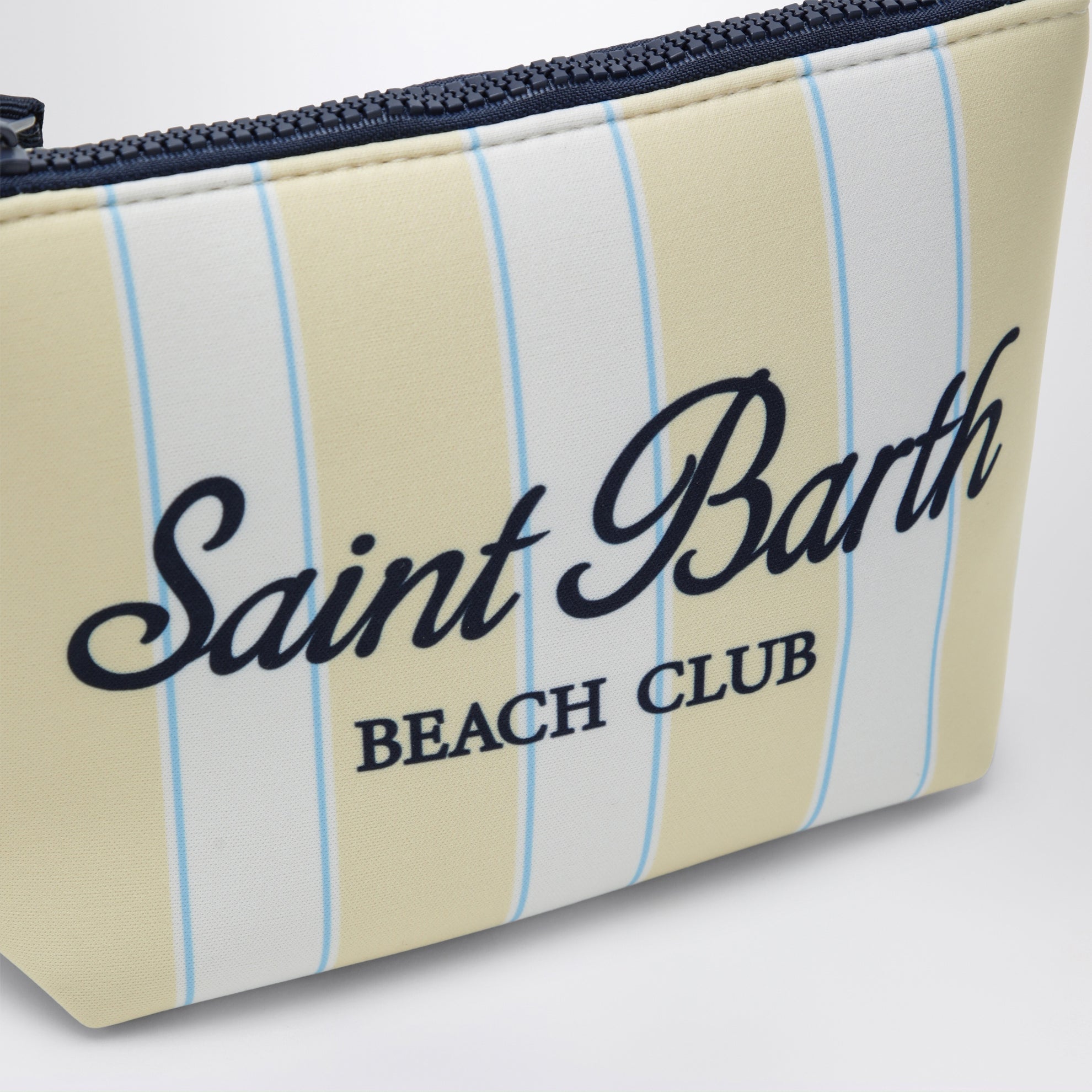 Aline Clutch aus gestreiftem Scuba-Stoff