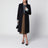 Cappotto monopetto blu in misto lana