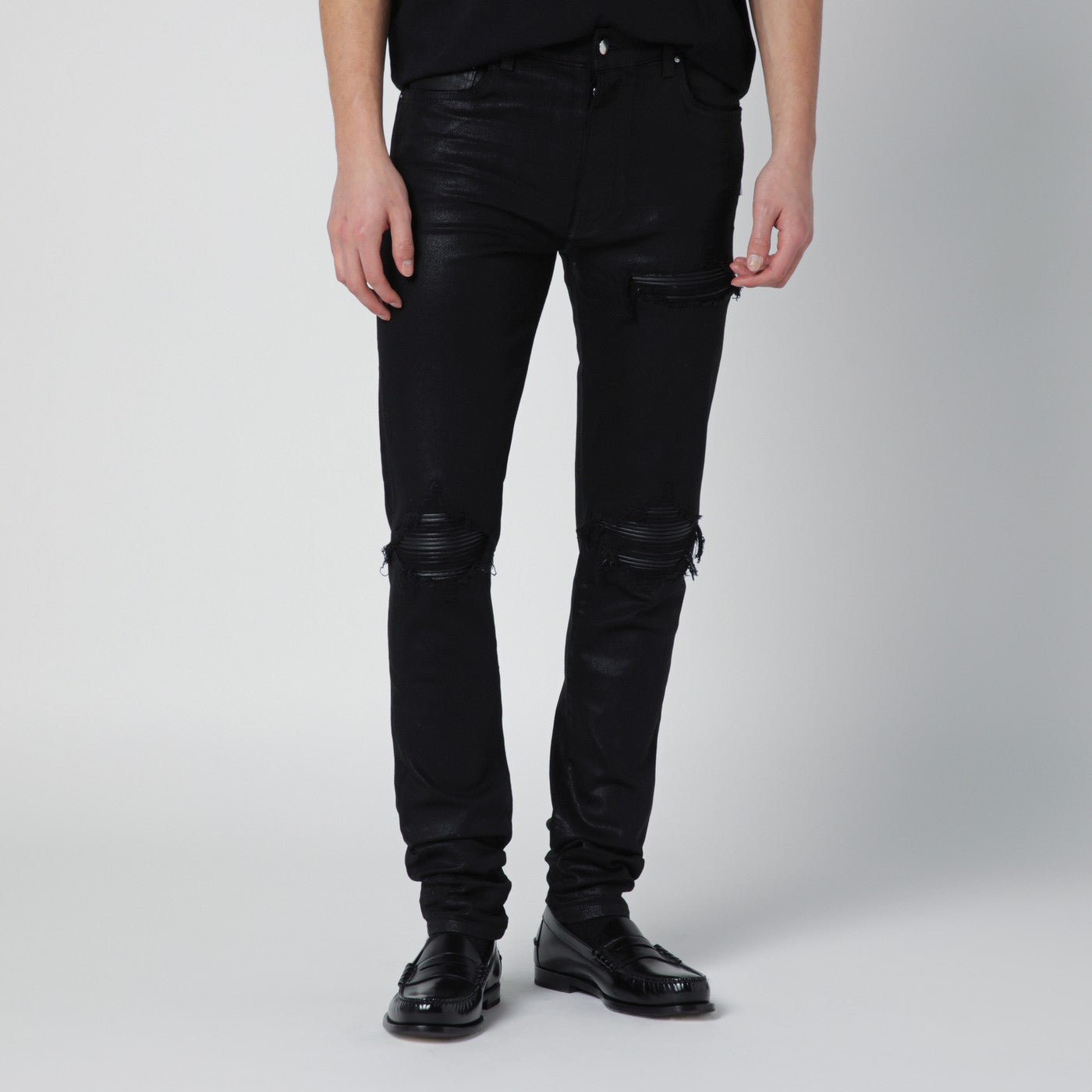 Black Wax skinny jeans