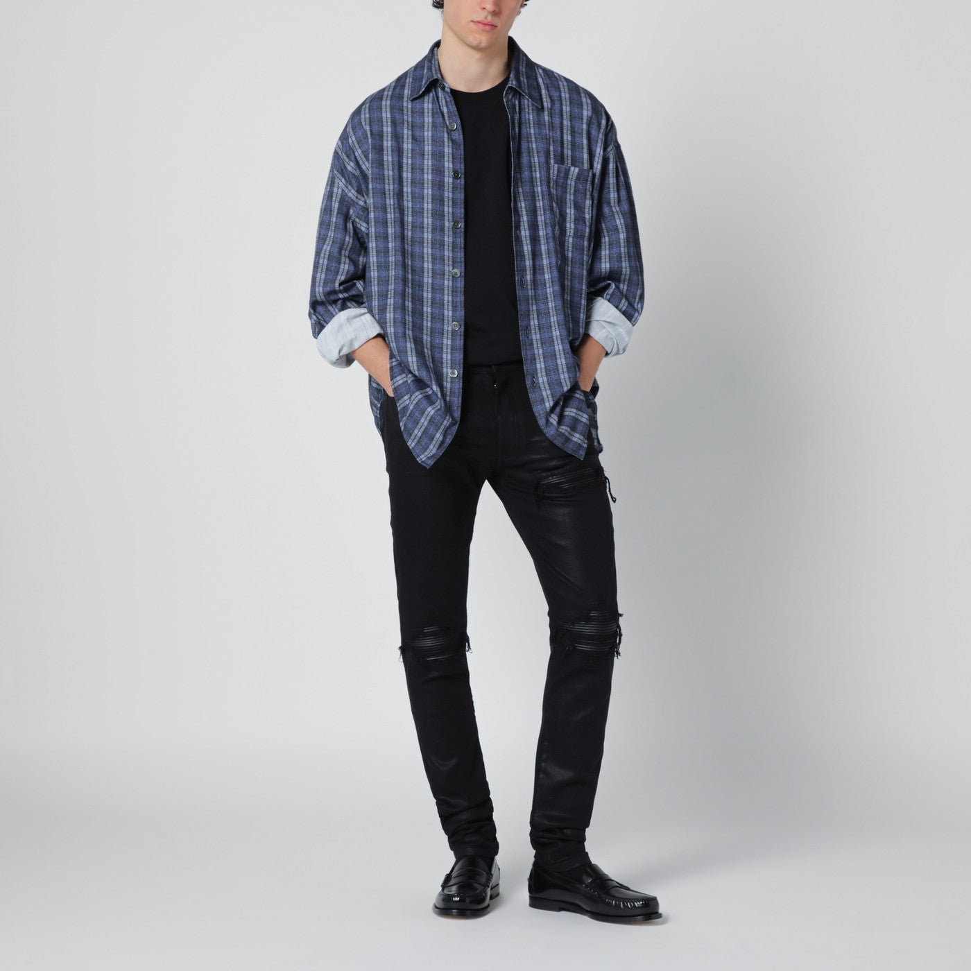 Black Wax skinny jeans