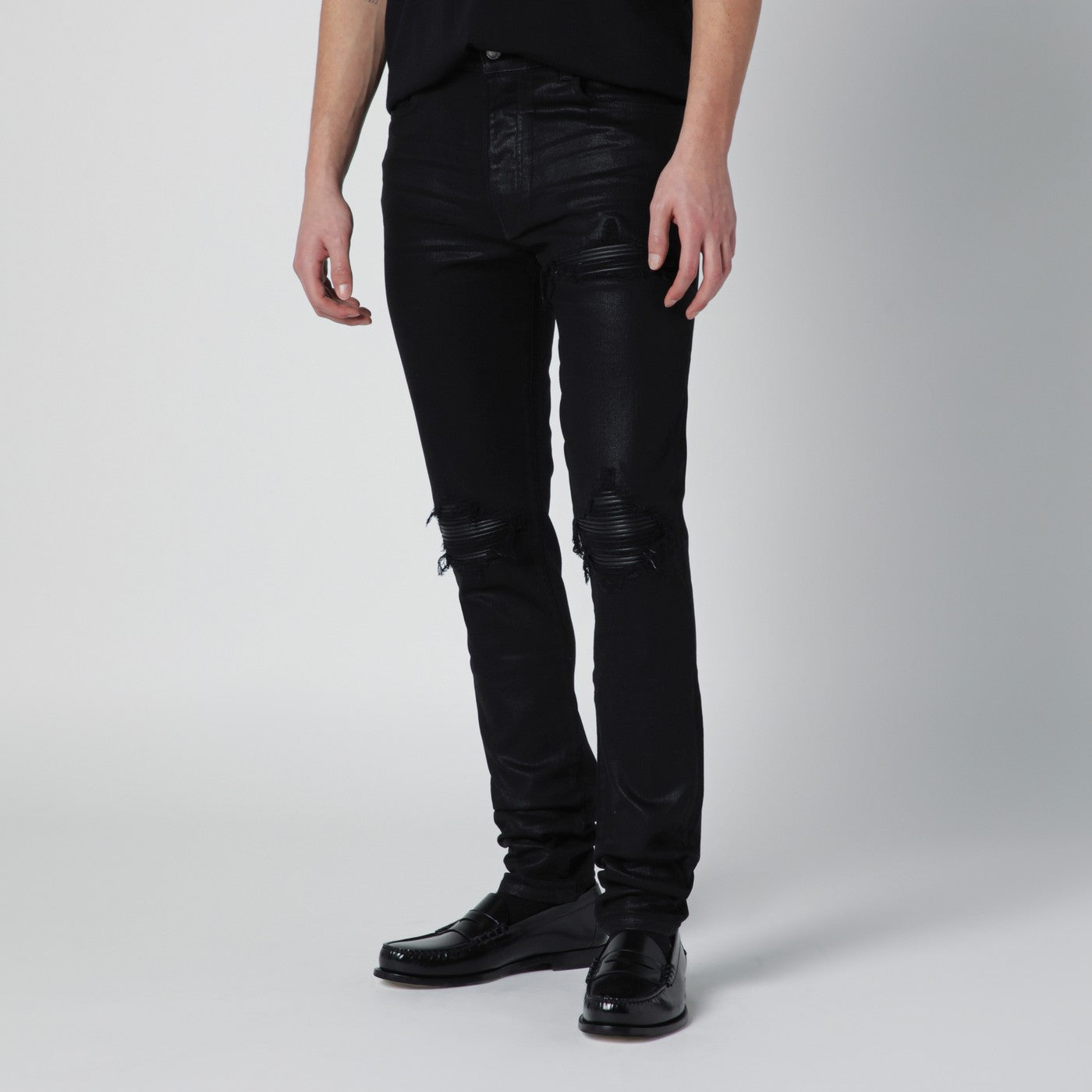 Black Wax skinny jeans