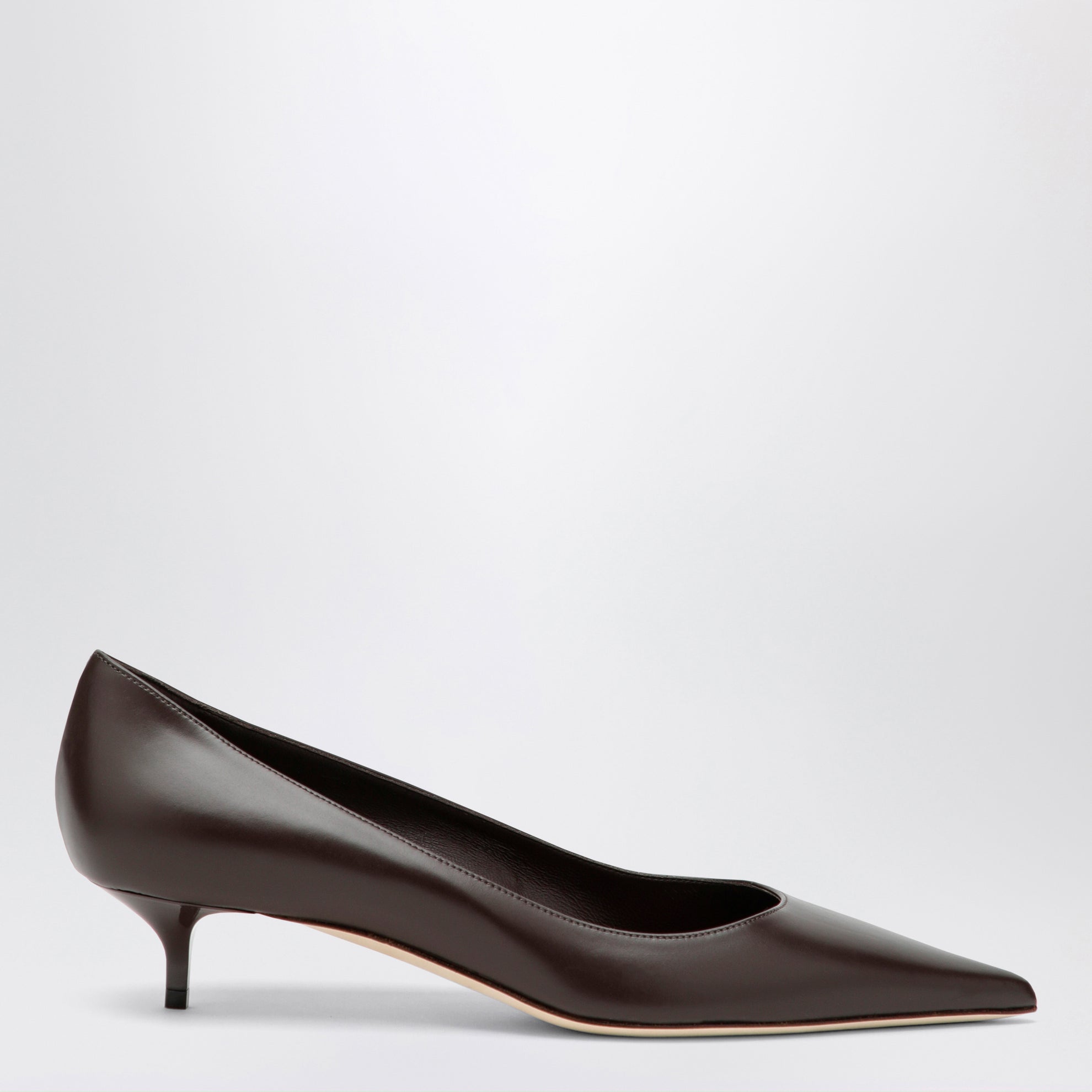 Amelia 35 Pumps aus Leder in Chocolate