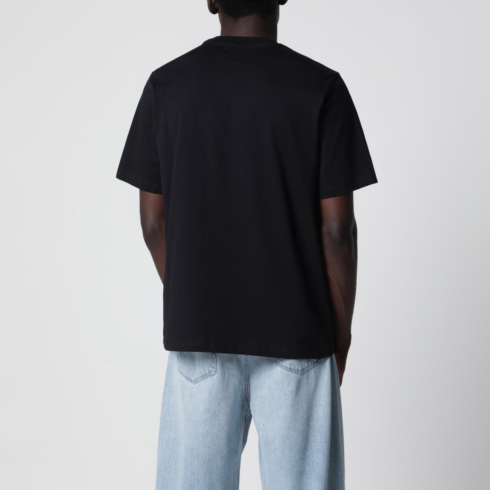 Black T-shirt with logo print