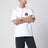 T-shirt bianca in cotone con stampa logo