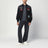 Black cotton and nylon bomber jacket