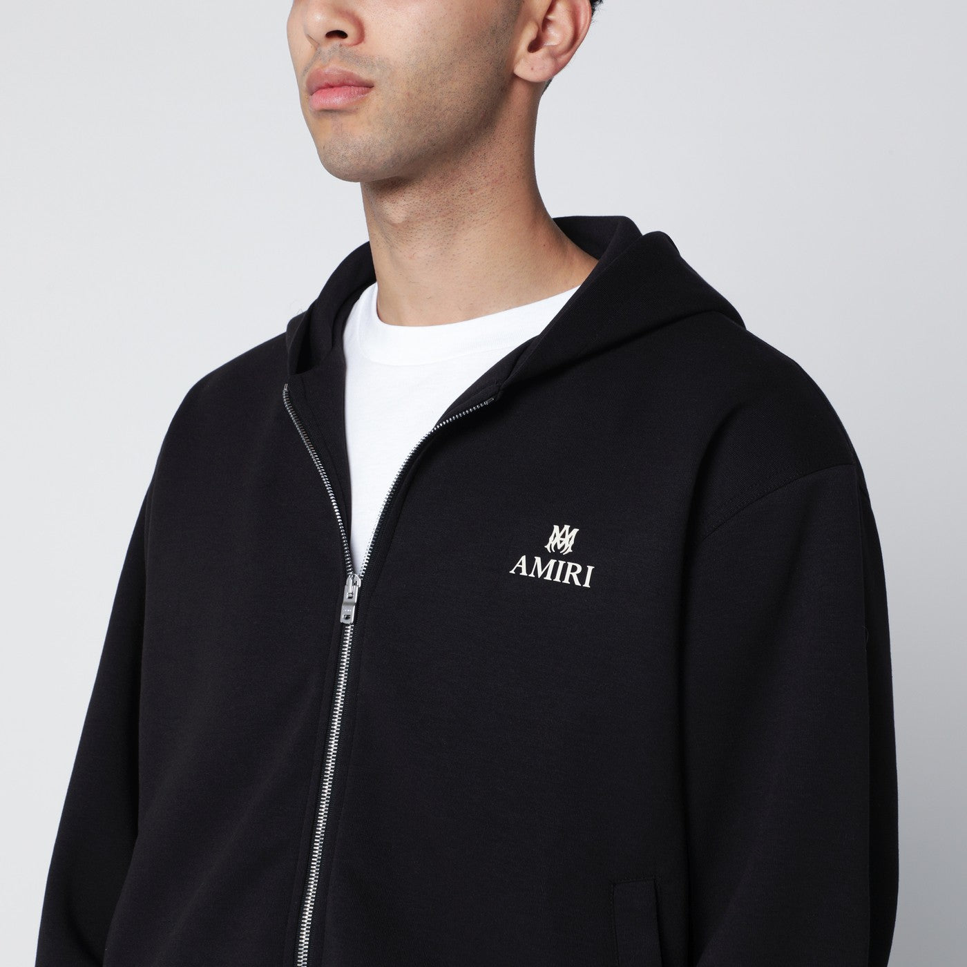 AMIRI Black cotton-blend zip sweatshirt | TheDoubleF