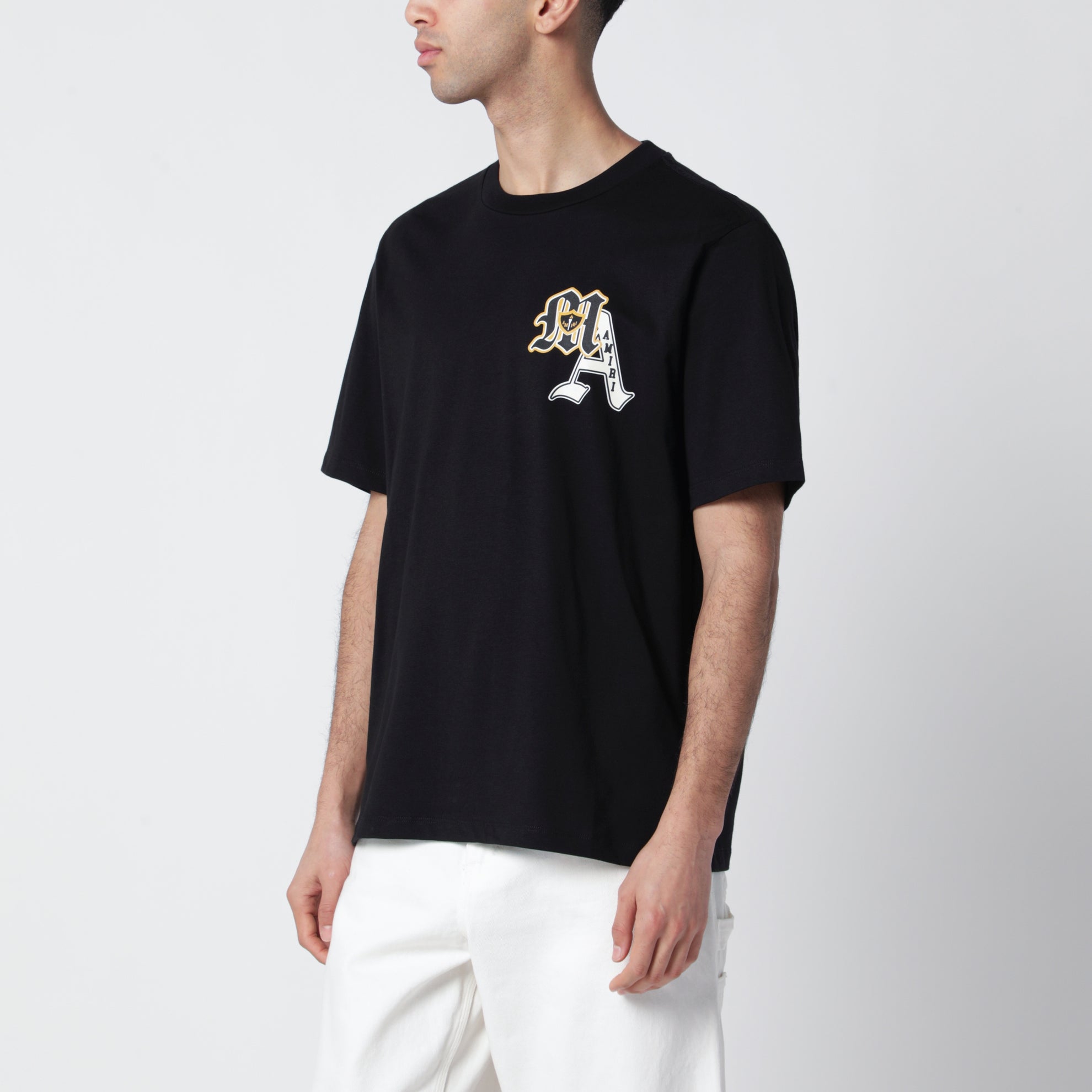 T-Shirt Varsity Patch Noir En Coton