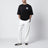 T-shirt Hollywood nera in cotone