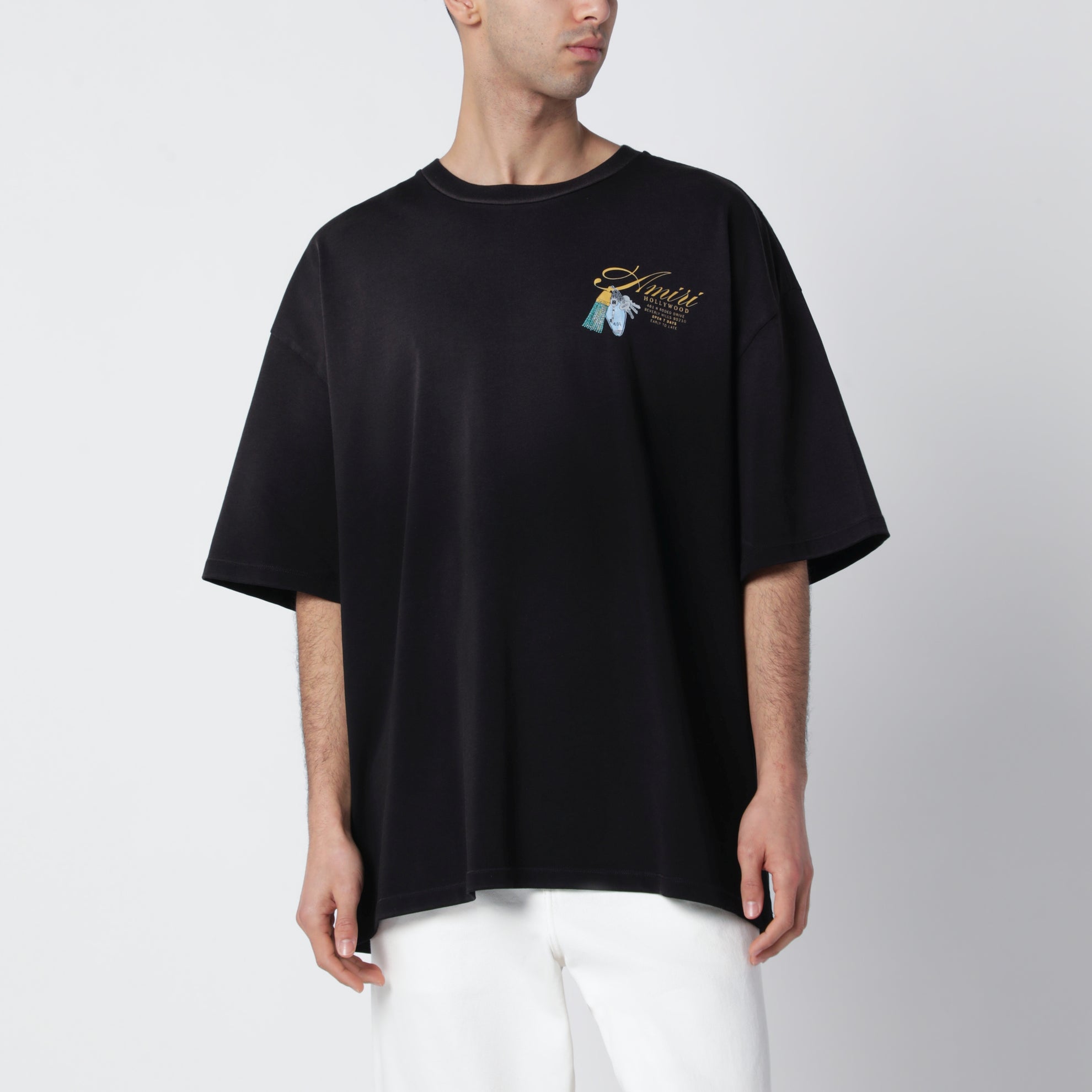 Chateau Keys black cotton T-shirt