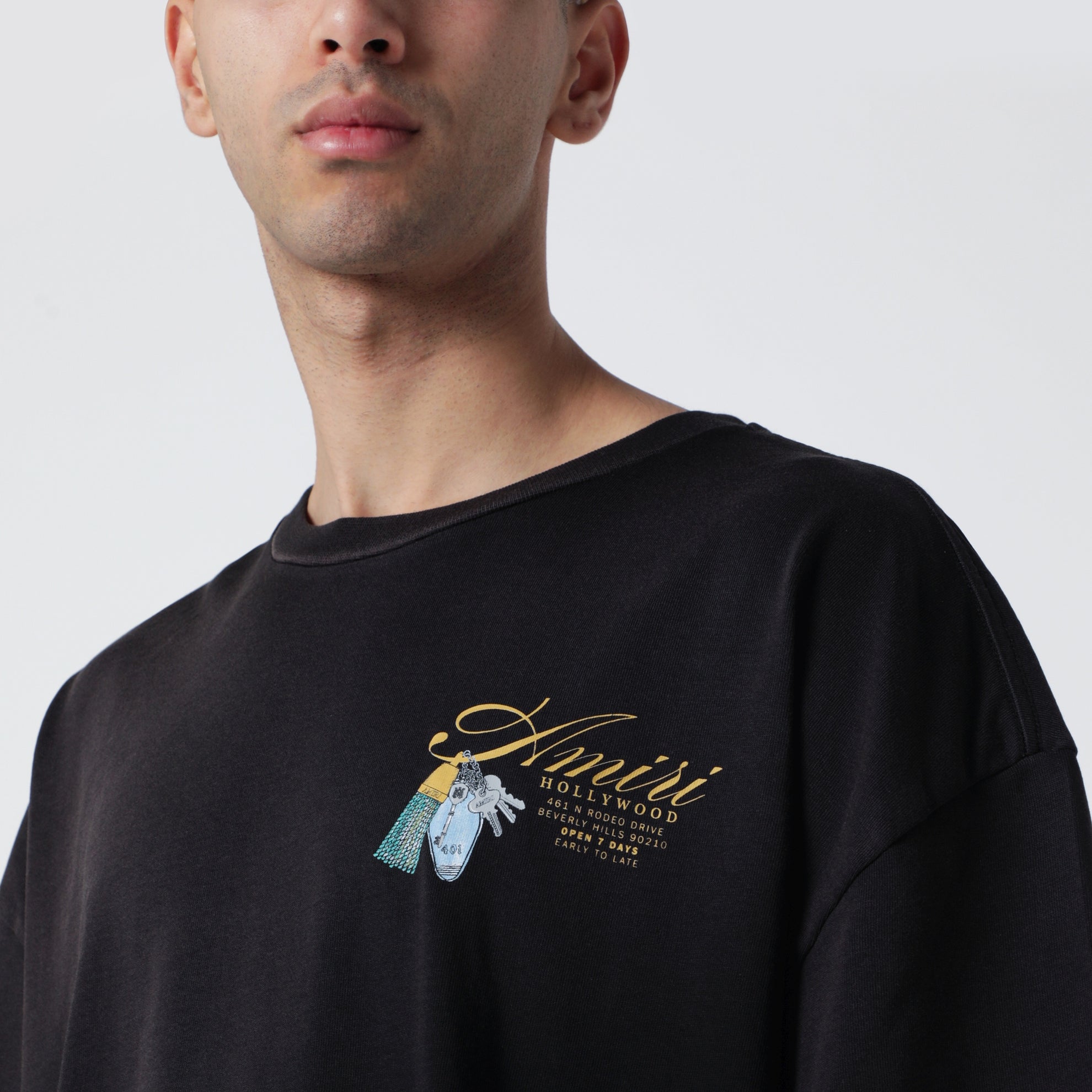 Chateau Keys black cotton T-shirt