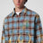 Camicia MA Quad blu in flanella di cotone