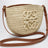 Eclipse pouch in raffia and leather