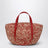 Borsa cesto Eclipse media in rafia e pelle