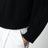 Maglione con scollo a V nero in cashmere