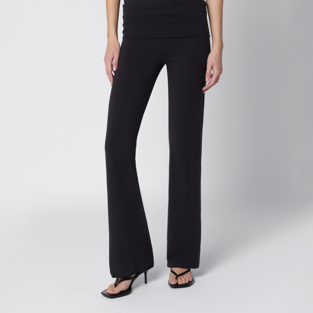 Pantalon jogging gris foncé avec taille rabattable