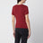 T-shirt bordeaux in jersey di cotone elasticizzato