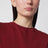 T-shirt bordeaux in jersey di cotone elasticizzato