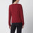 T-shirt à manches longues bordeaux en jersey de coton stretch
