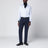 Navy blue cotton and cashmere trousers
