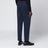 Pantalon bleu marine en coton et cachemire