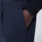 Pantalon bleu marine en coton et cachemire