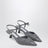 Slingback Aren in pelle e tessuto color grafite