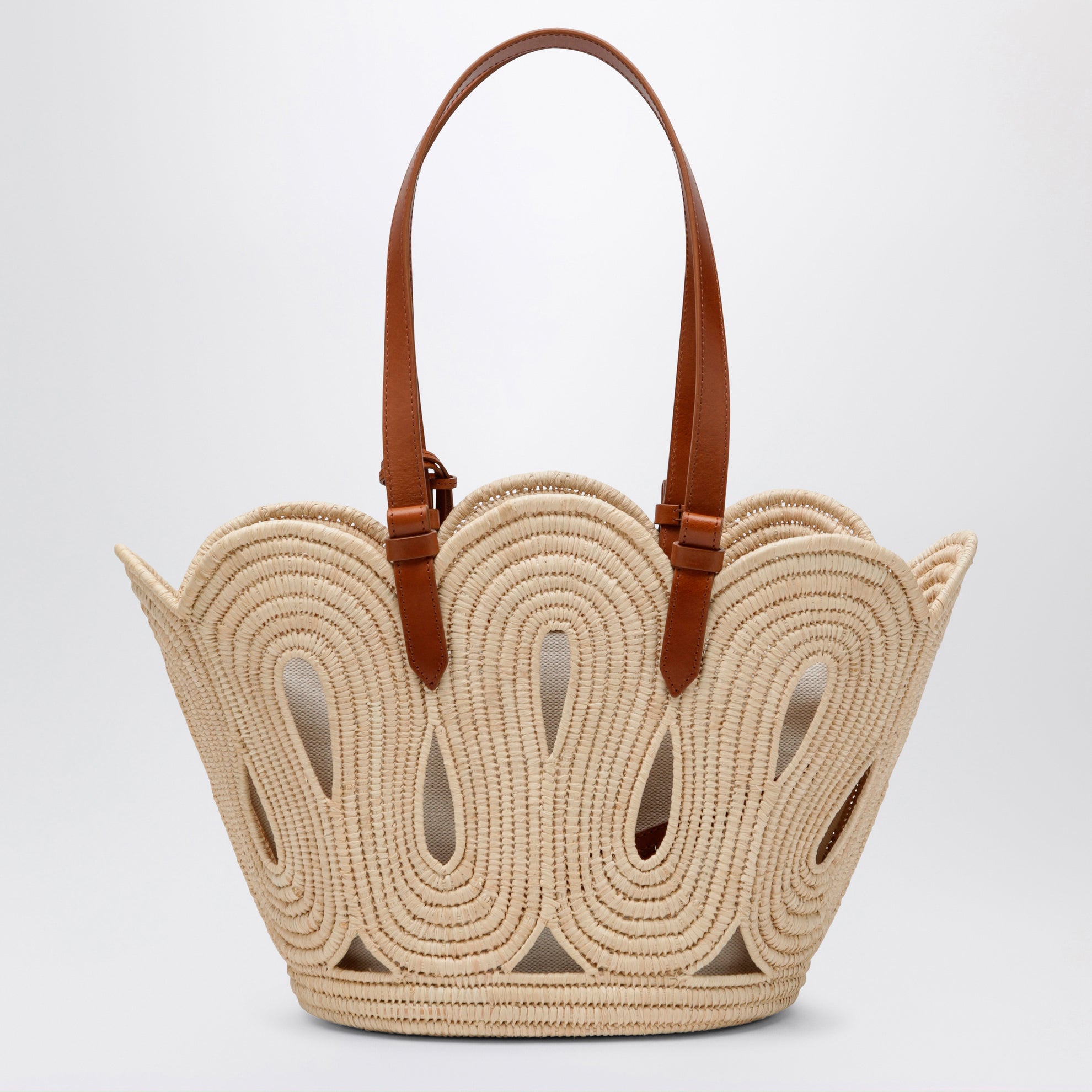 Borsa tote Artiste Raffia Medium in rafia naturale