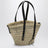 Medium black Iraca palm and leather Braid basket bag