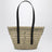 Medium black Iraca palm and leather Braid basket bag