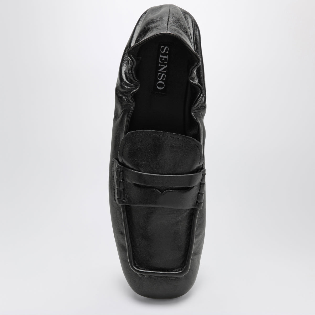 Ebenholzfarbene Astro Loafer aus Leder