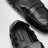 Ebenholzfarbene Astro Loafer aus Leder