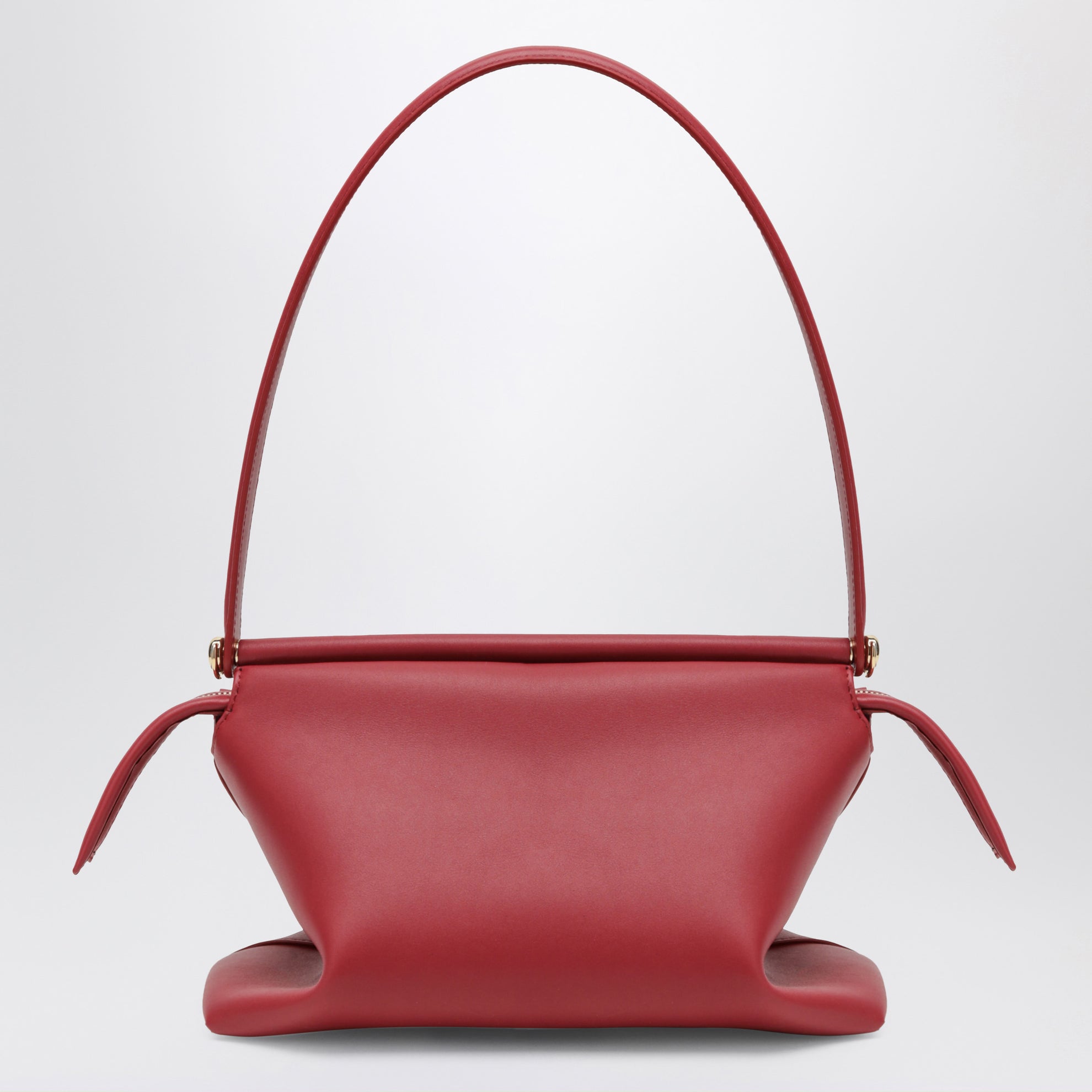 Borsa Whisker piccola rosso carminio in pelle