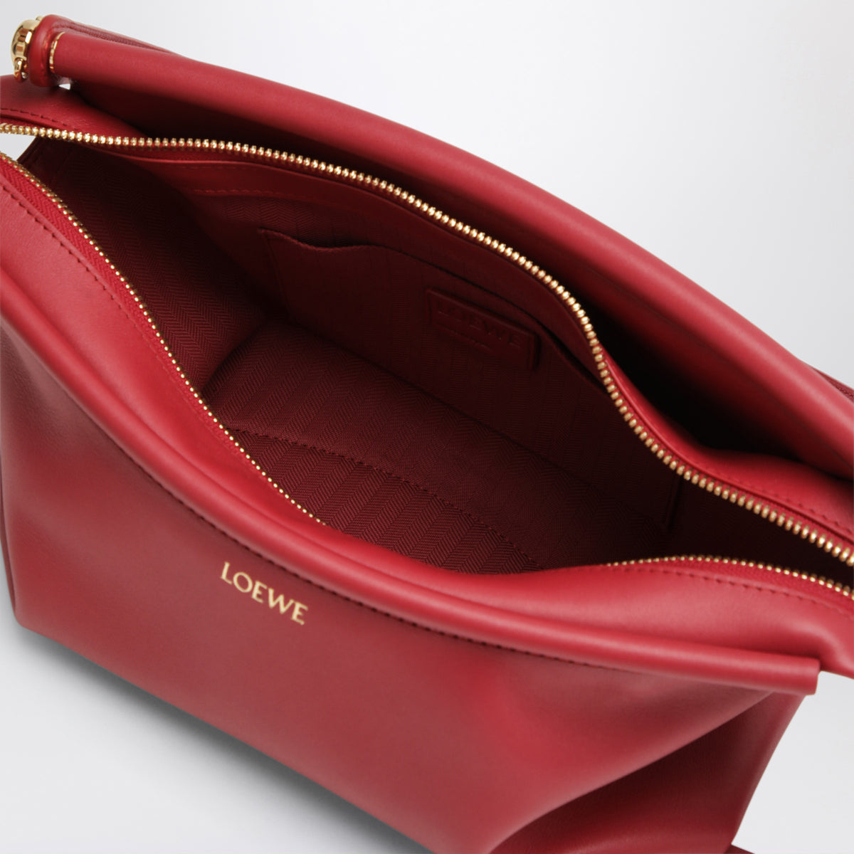 Borsa Whisker piccola rosso carminio in pelle