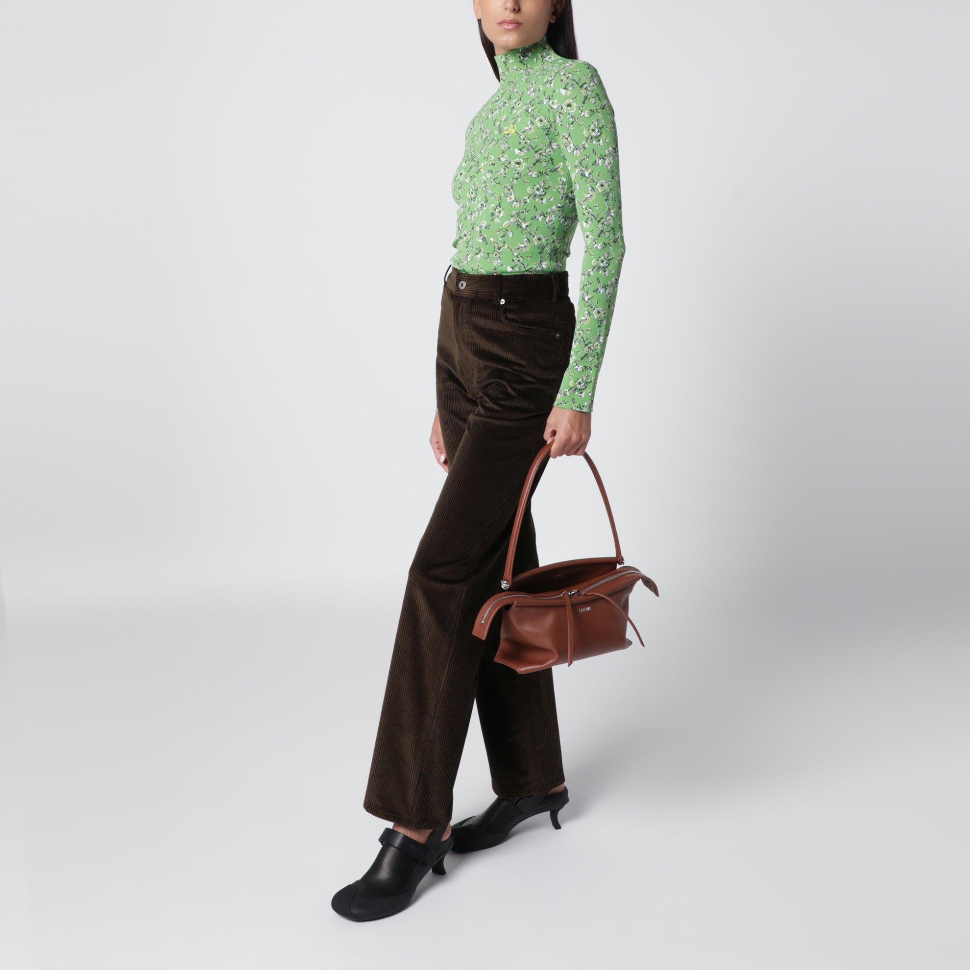 Sac Whisker petit format en cuir de veau cognac