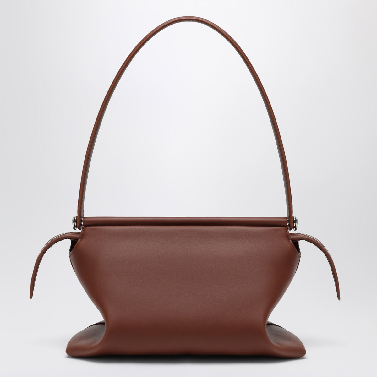 Sac Whisker petit format en cuir de veau cognac