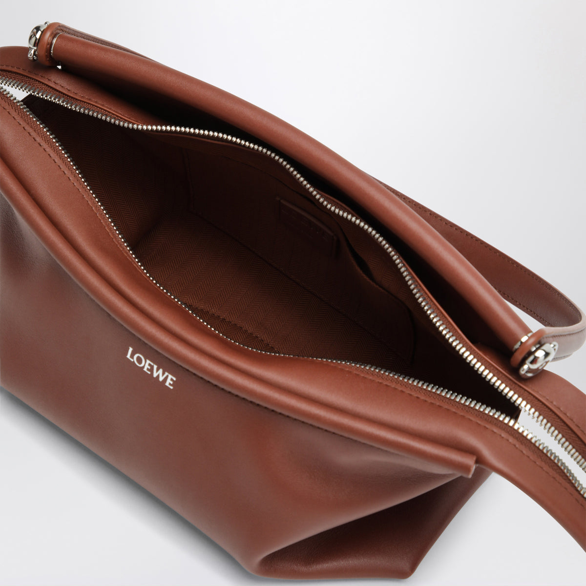 Sac Whisker petit format en cuir de veau cognac