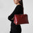 Sac à bandoulière L’Altra di Milano rouge en cuir verni craquelé