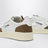 Baskets Medalist Low en cuir blanc et suède tabac