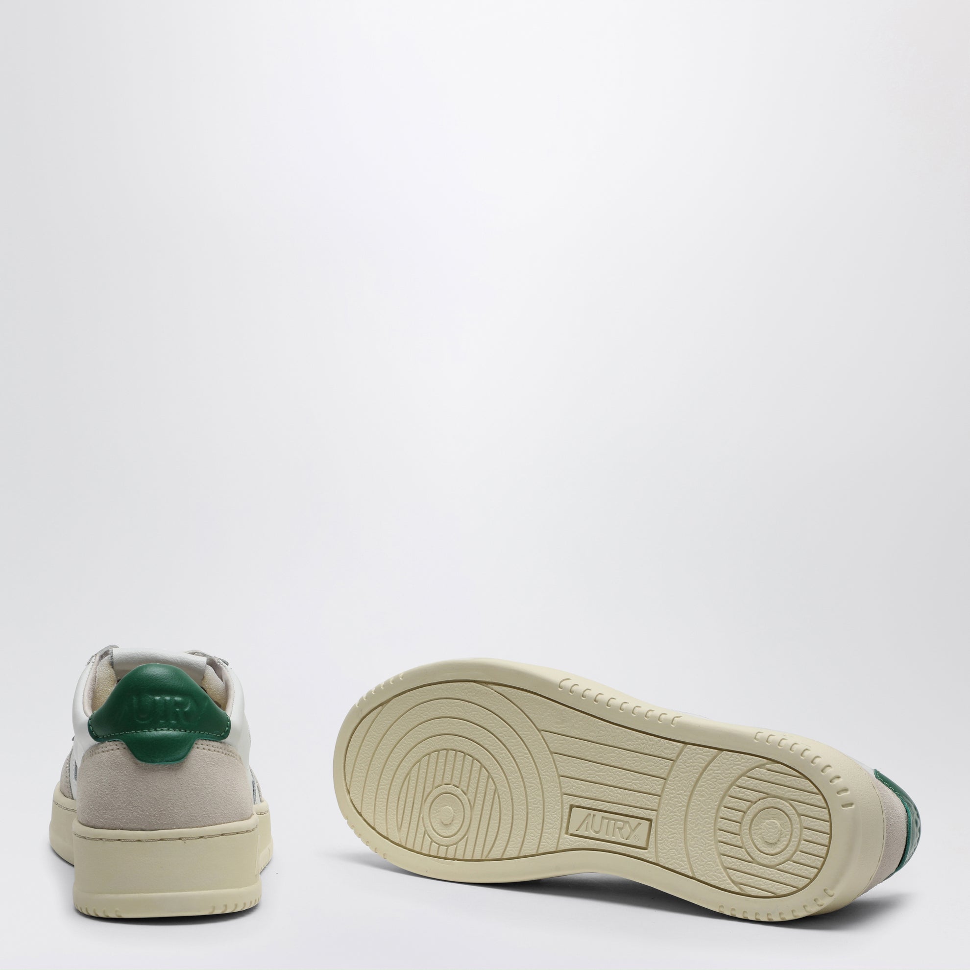 Basket Medalist en cuir et daim blanche/vert