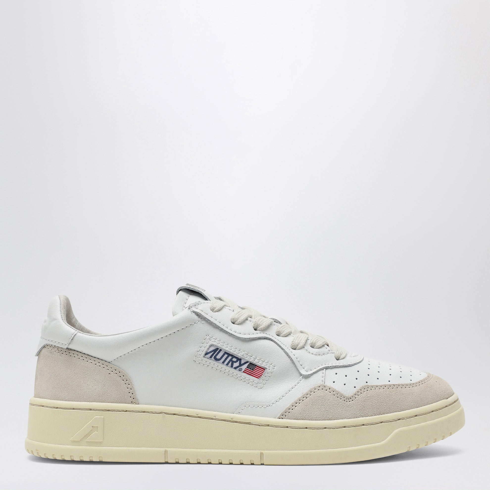 Sneakers Medalist Low in pelle e suede bianca
