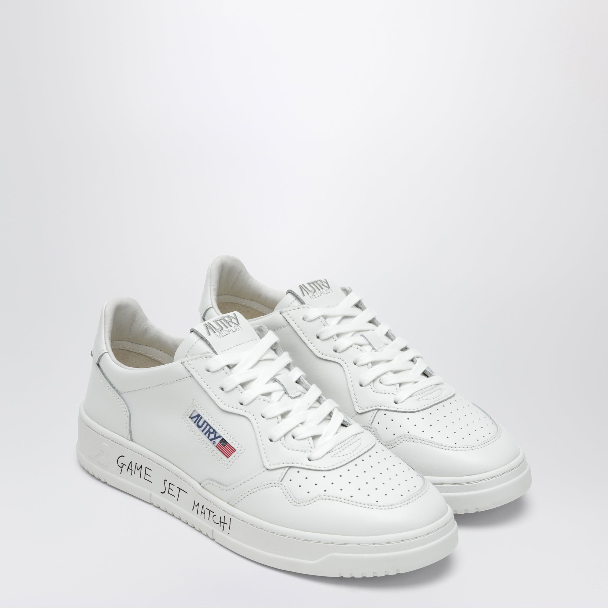 Sneakers Medalist Low in pelle bianca Game Set Match!