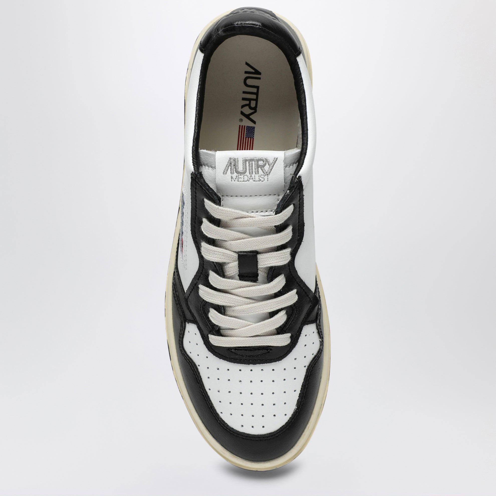 Sneaker Medalist in pelle bianca/nera