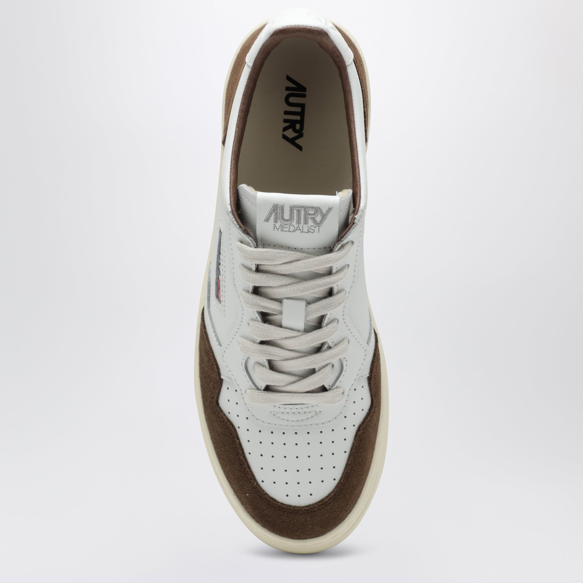 Medalist Low sneakers in white leather and tundra suede