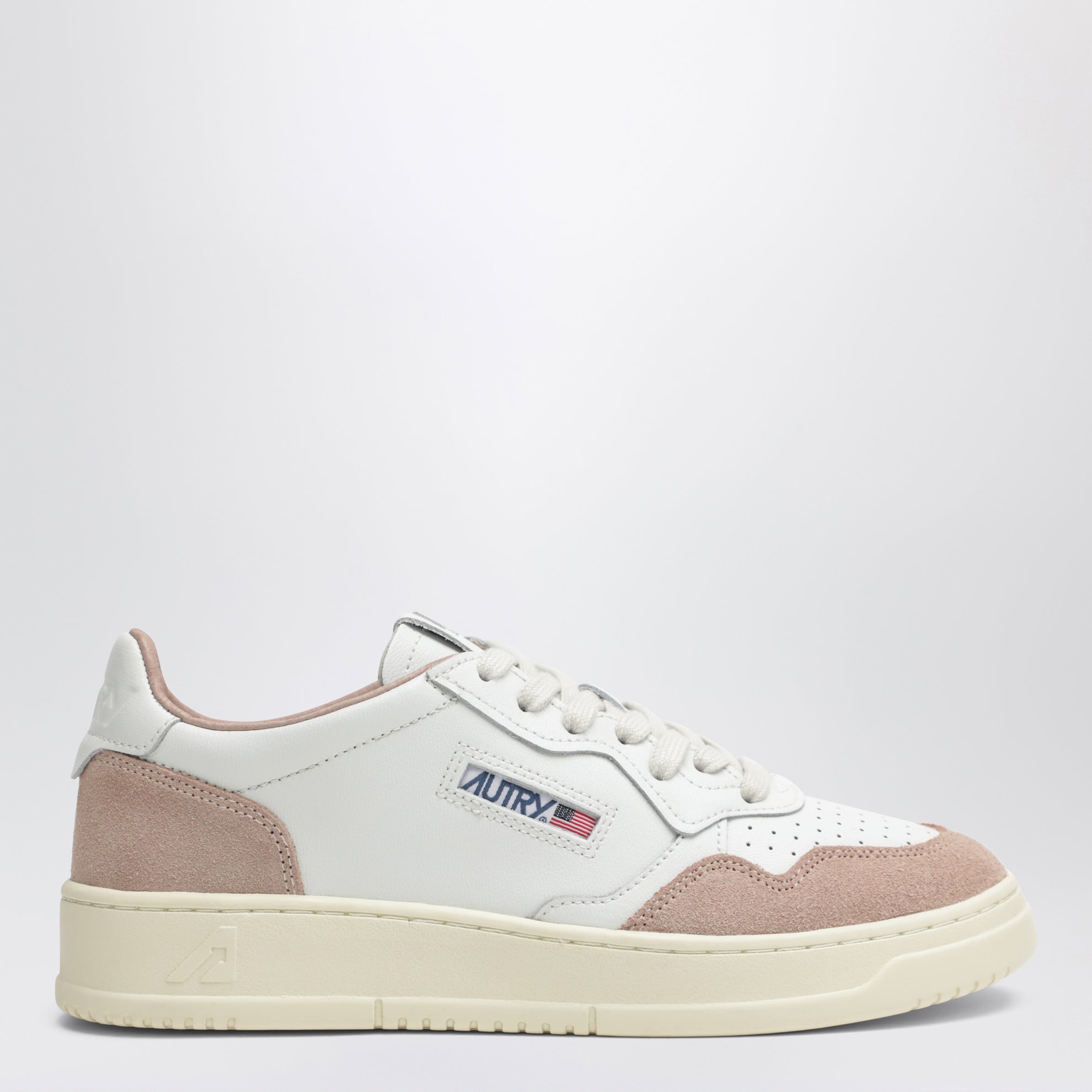Sneakers Medalist Low en cuir blanc et daim blush