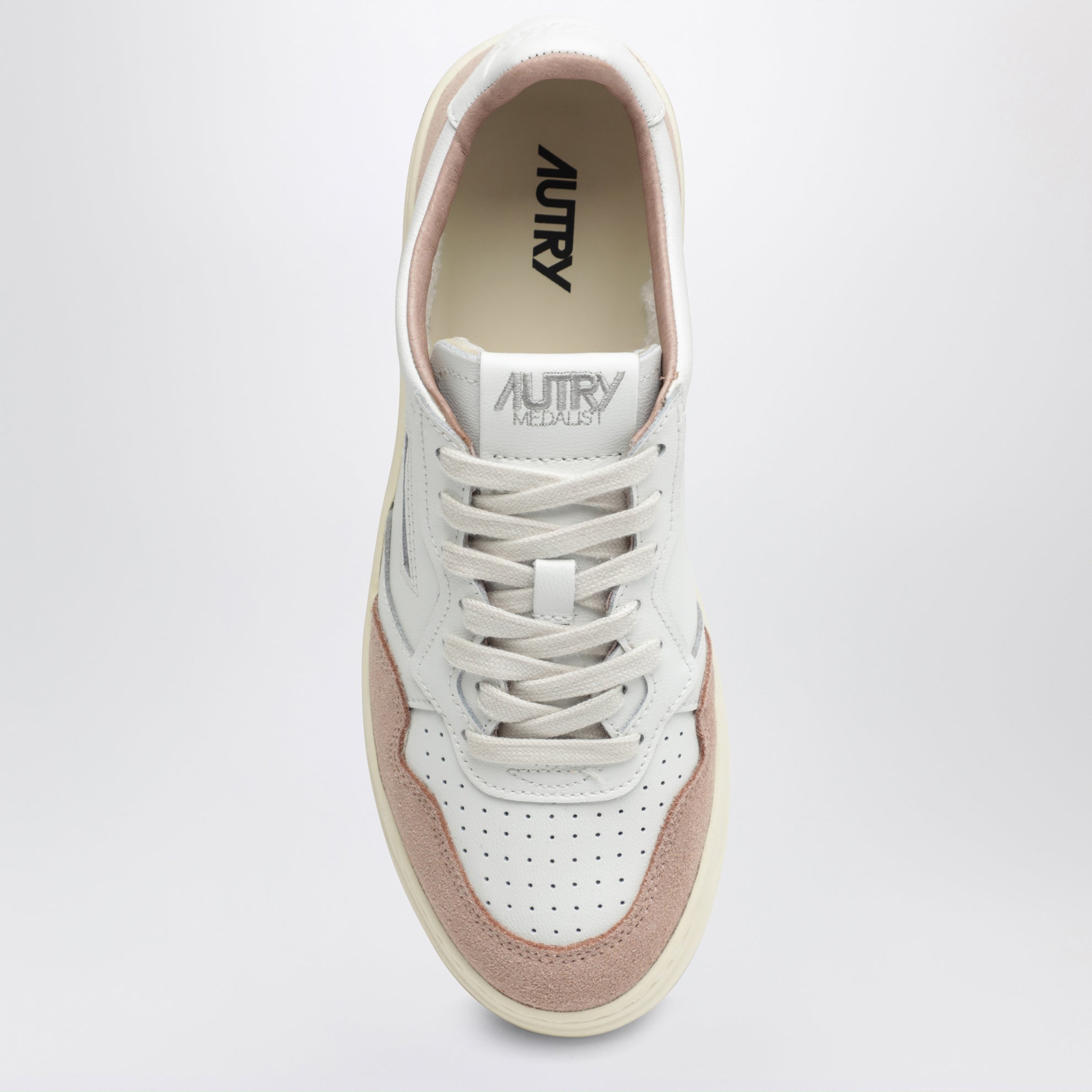 Sneakers Medalist Low en cuir blanc et daim blush