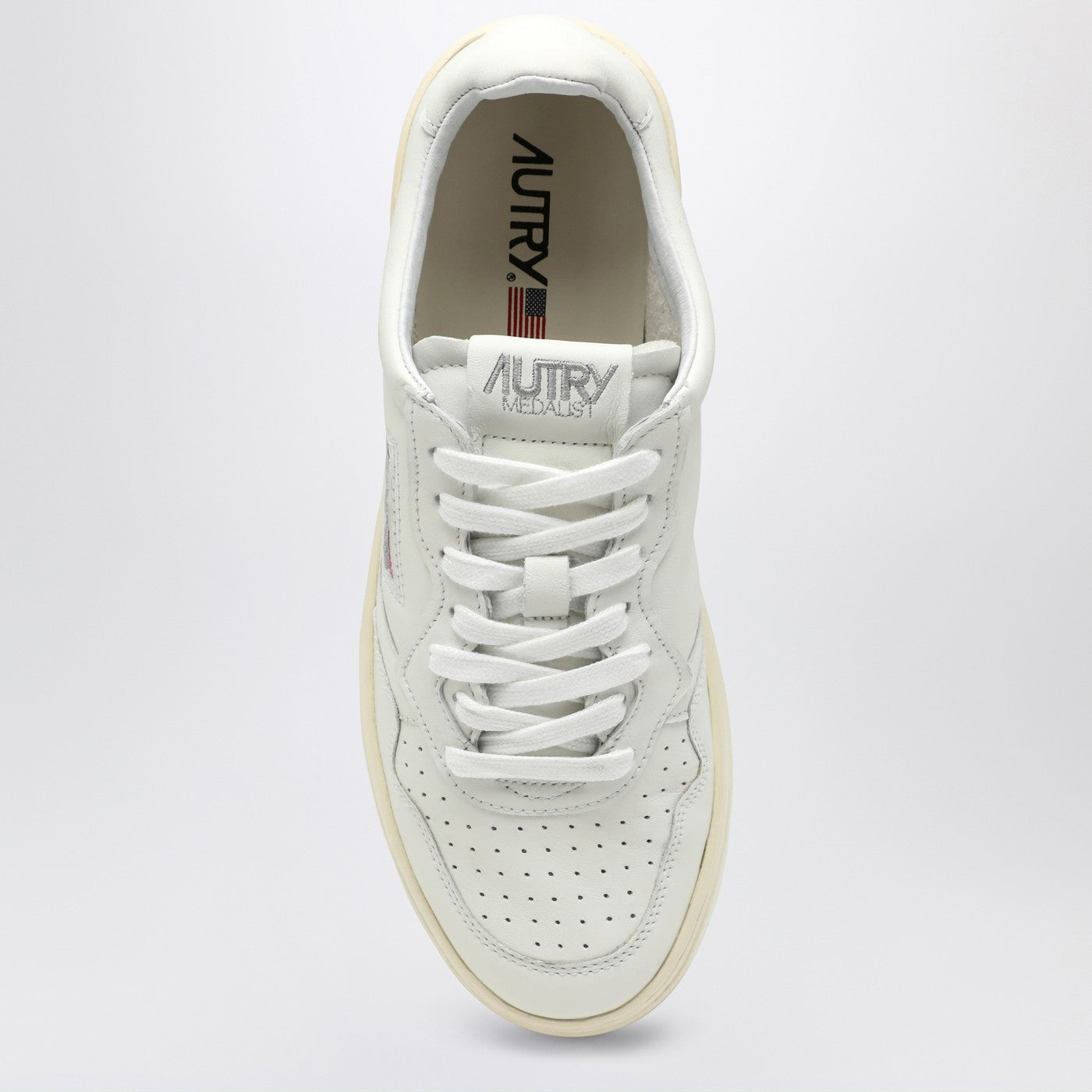 White leather Medalist Sneakers
