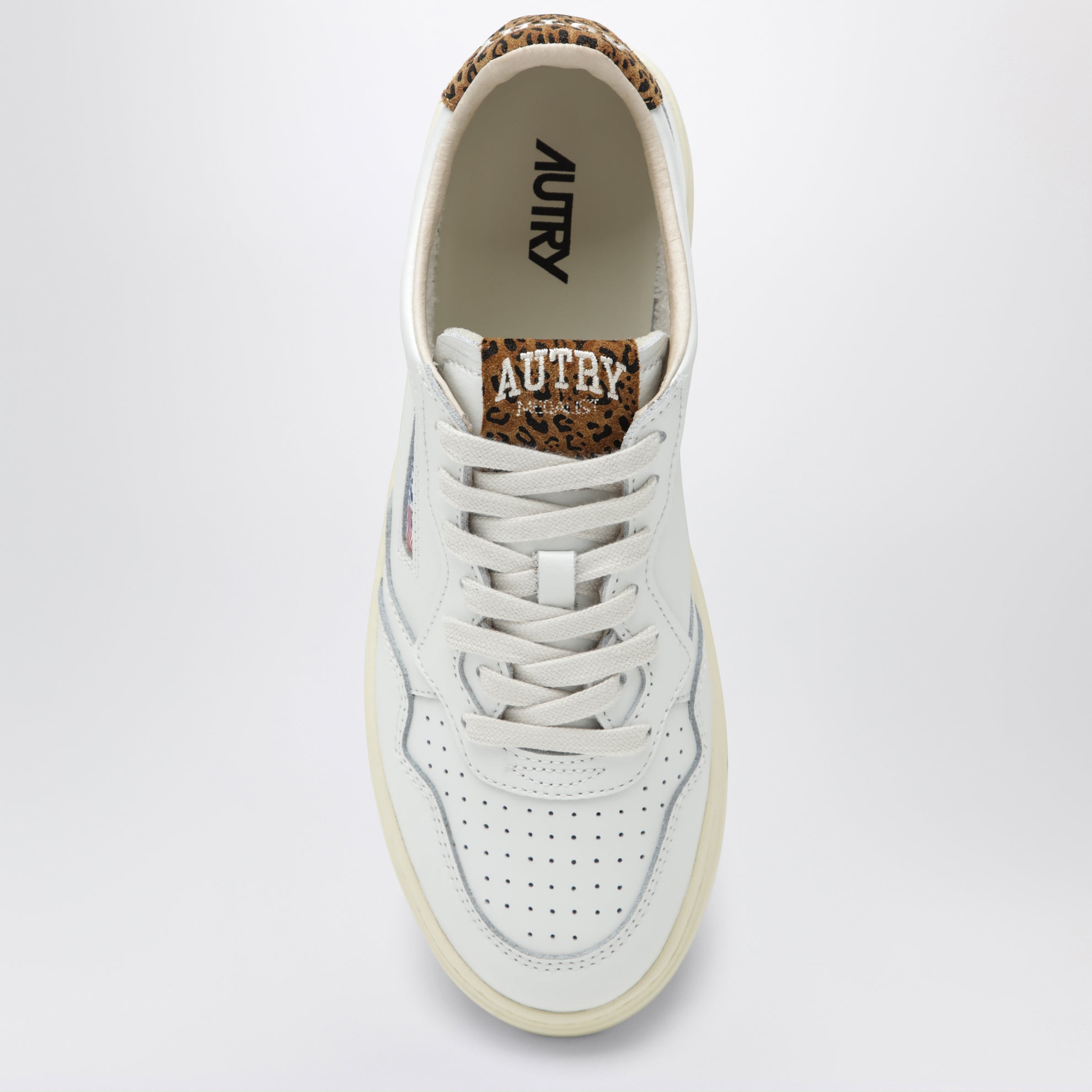 Sneakers Medalist Low in pelle bianca/leopardata