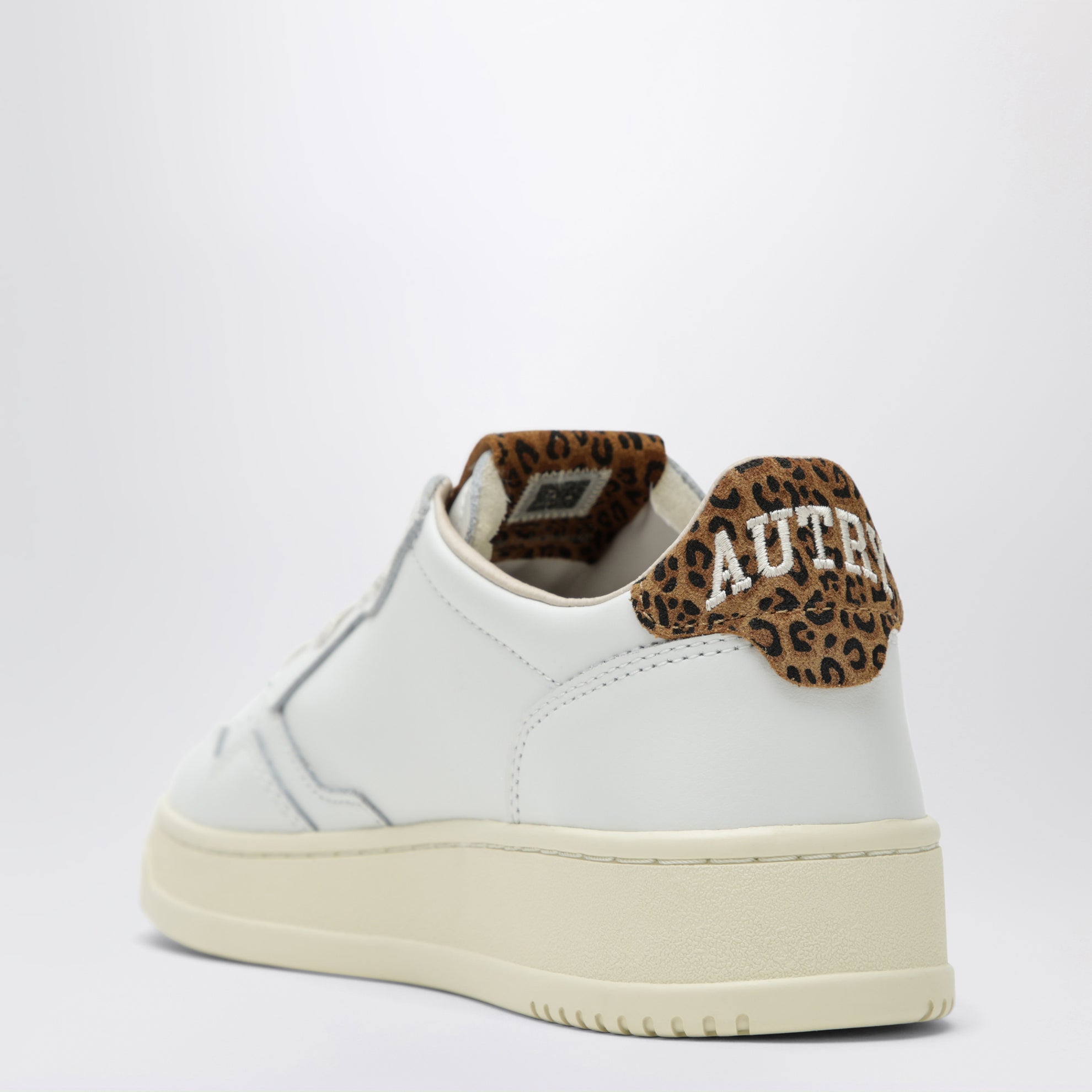 Sneakers Medalist Low in pelle bianca/leopardata