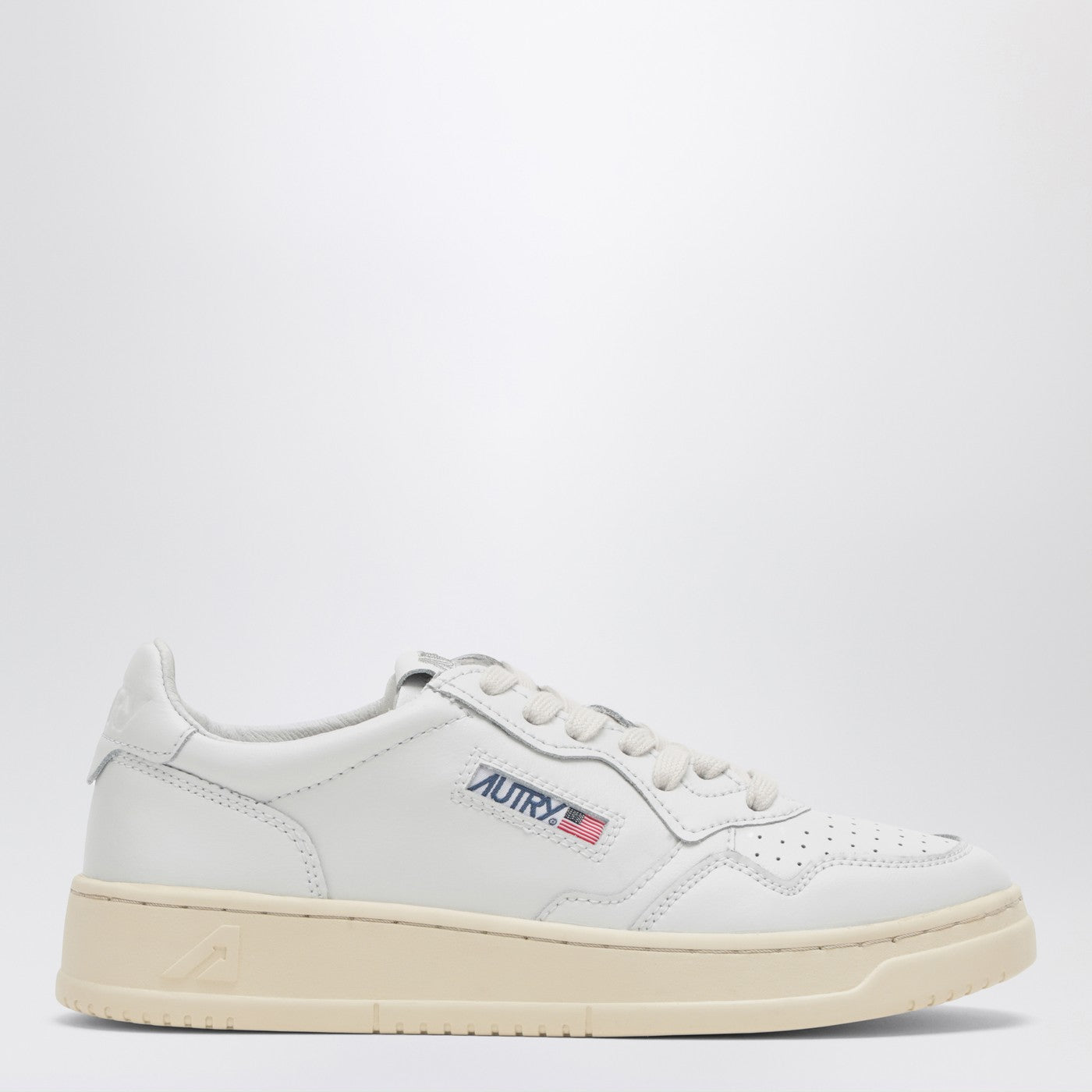 White leather Medalist sneakers