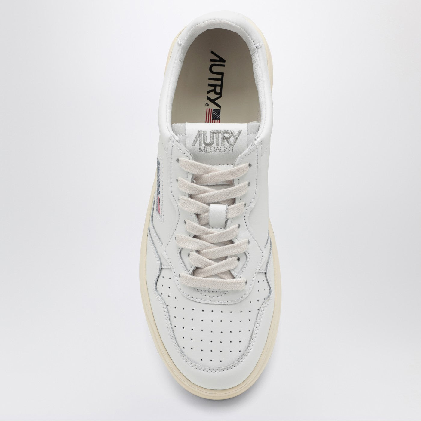 White leather Medalist sneakers